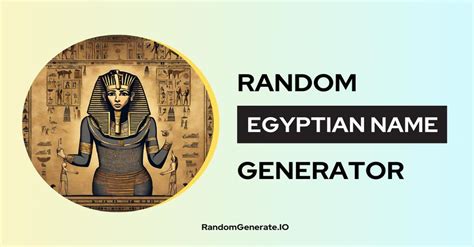 Egyptian Name Generator: Discover Pharaoh Names!.